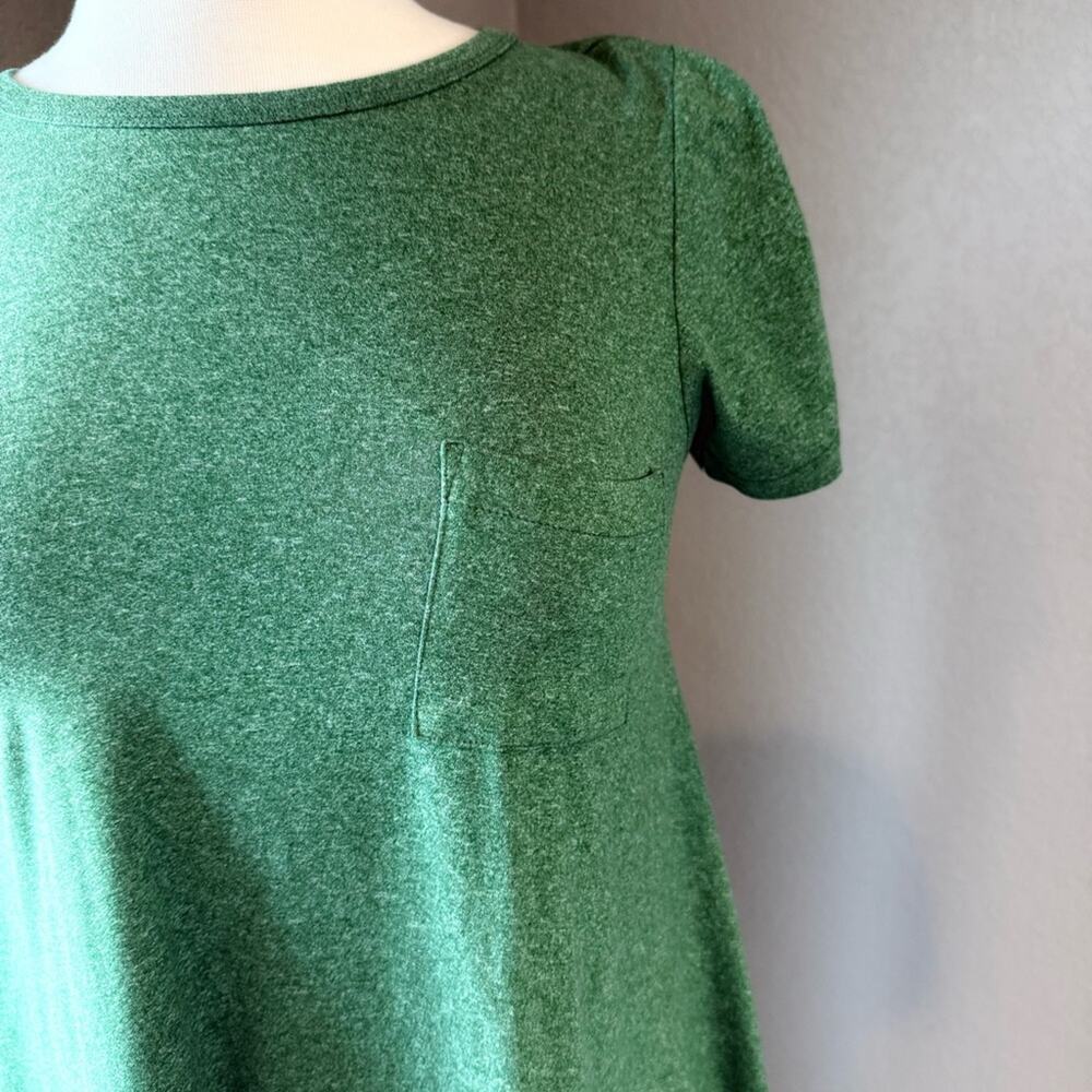 LuLaRoe Forest Green Dress XXS - Picture 3 of 5